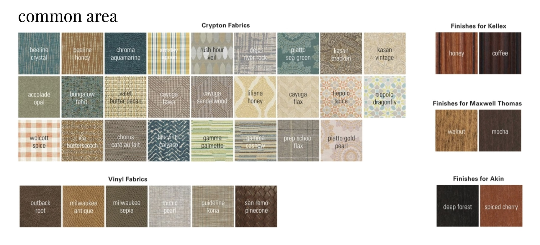 Fabrics & Finishes