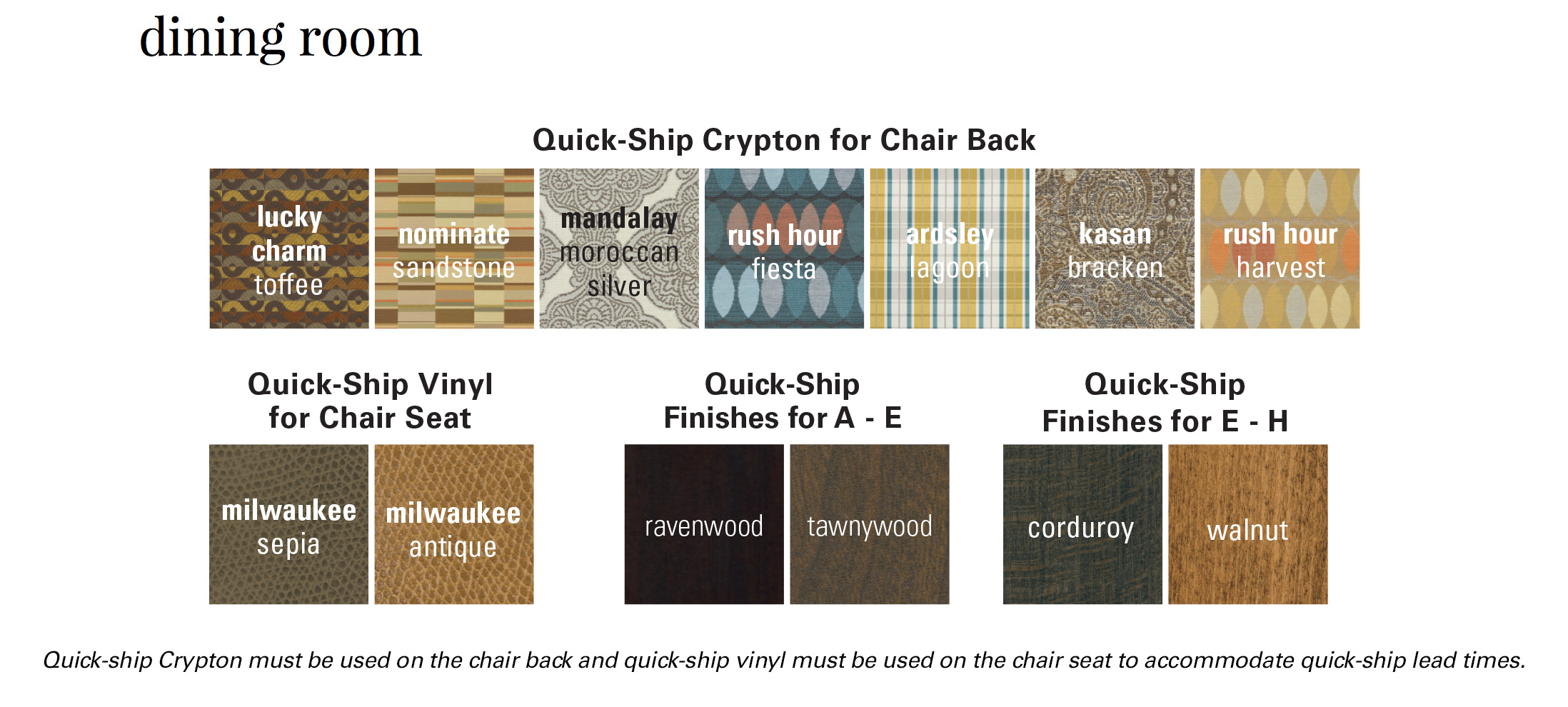Fabrics & Finishes